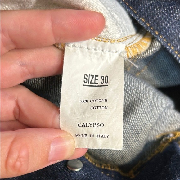 The Editor Star Embroidered Dark Wash Jean size 30 Cotton Lightweight Denim - Picture 4 of 10